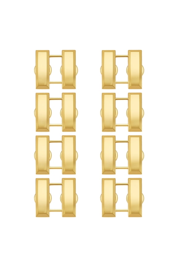4 Pairs Captain Bars Collar 1x1 Inch Collar Alloy Insignia Finish Police Military Uniform Pin for Cosplay