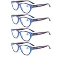 thumbnail image 1 of 4 Pairs Cat Eye Oversize Reading Glasses Womens Mens Readers +1.00 ~ +3.50, 1 of 2