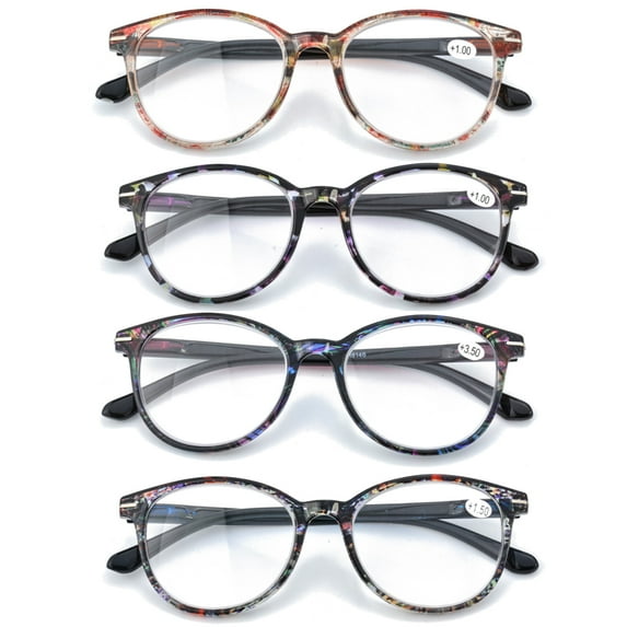 4 Pairs Cat Eye Reading Glasses Spring Hinges Readers Vintage Womens Readers Presbyopic glasses