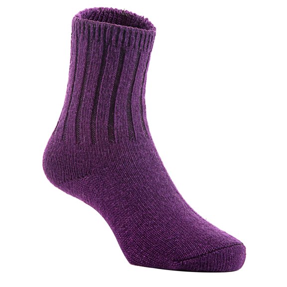 4 Pairs Children's Comfy, Durable, Stretchable, Thick & Warm Wool Crew Socks. Perfect as Winter Snow Sock and All Seasons FS01 Size 2Y-4YPurple