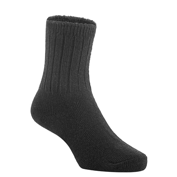 4 Pairs Children's Comfy, Durable, Stretchable, Thick & Warm Wool Crew Socks. Perfect as Winter Snow Sock and All Seasons FS01 Size 4Y-6YBlack