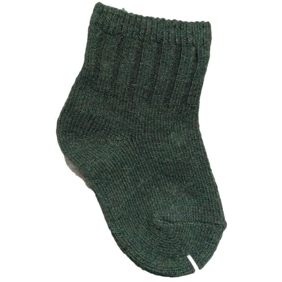 4 Pairs Children's Comfy, Durable, Stretchable, Thick & Warm Wool Crew Socks. Perfect as Winter Snow Sock and All Seasons FS01 Size 4Y-6YGreen