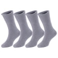 thumbnail image 1 of 4 Pairs Children's Wool Socks for Boys and Girls. Durable, Sweat Resistant Colored Crew Socks Perfect for All Season LK0601 Size 12M-24M (Grey), 1 of 4