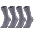 thumbnail image 1 of 4 Pairs Children's Wool Socks for Boys and Girls. Durable, Sweat Resistant Colored Crew Socks Perfect for All Season LK0601 Size 6Y-8Y Grey, 1 of 4