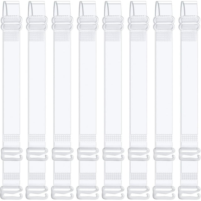 4 Pairs Clear Bra Straps Invisible NonSlip Adjustable Bra Straps for