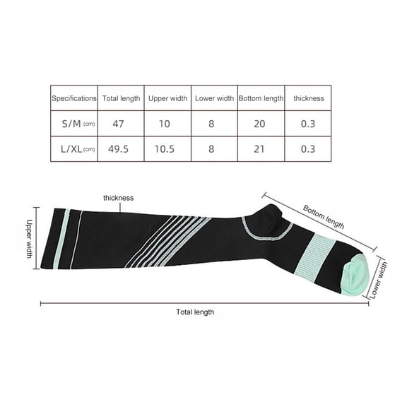 4 Pairs Compression Socks for Men and Women Striped Crew Socks Sports Socks for Athletic Outdoor Hiking Running Cycling Fitness