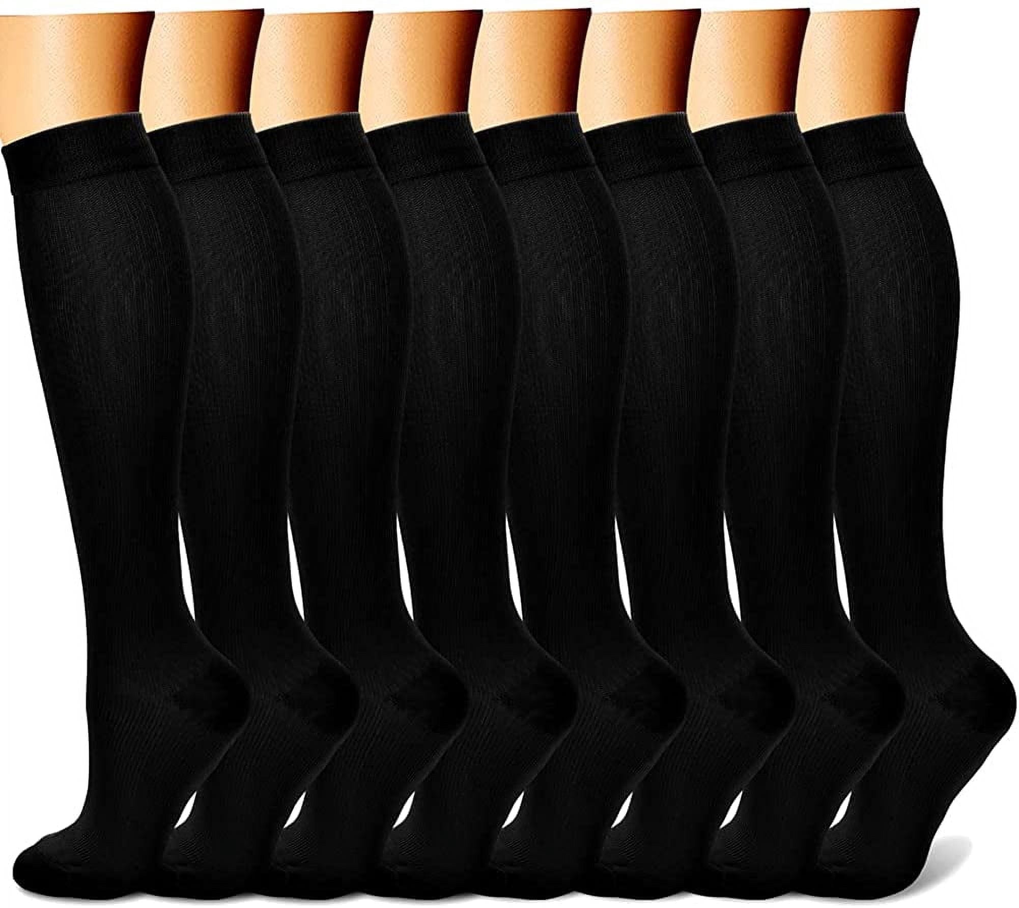 YXKJ 4 Pack Compression Socks For Women and Men Circulation Best Support for Medical Running Nursing AthleticX-Large