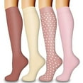thumbnail image 1 of 4 Pairs-Compression Socks for Women&Men Circulation-Best Support for Nurses,Running,Athletic, 1 of 7