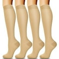 thumbnail image 1 of 4 Pairs-Compression Socks for Women&Men Circulation-Best Support for Nurses,Running,Athletic, 1 of 7