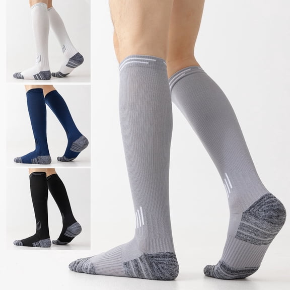 4 Pairs Compression Socks for Women and Men 15-20mmHg-Circulation Support Socks