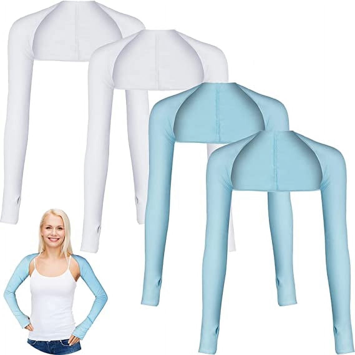 4 Pairs Cooling Shawl Arm Sleeves Sun Protection for Women Men with ...