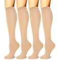 thumbnail image 1 of 4 Pairs Medical Sport Compression Socks - 15-20mmhg Graduated Knee-High Support for Men & Women, Ideal for Soccer, Running, and Nurses, 1 of 8