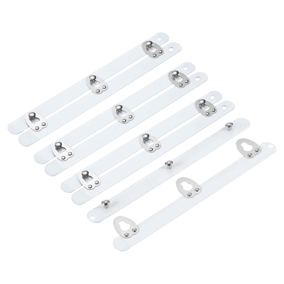4 Pairs Corset Busk, 6" Metal Spring Steel Boning Support with 3 Buttons 0.5 Width