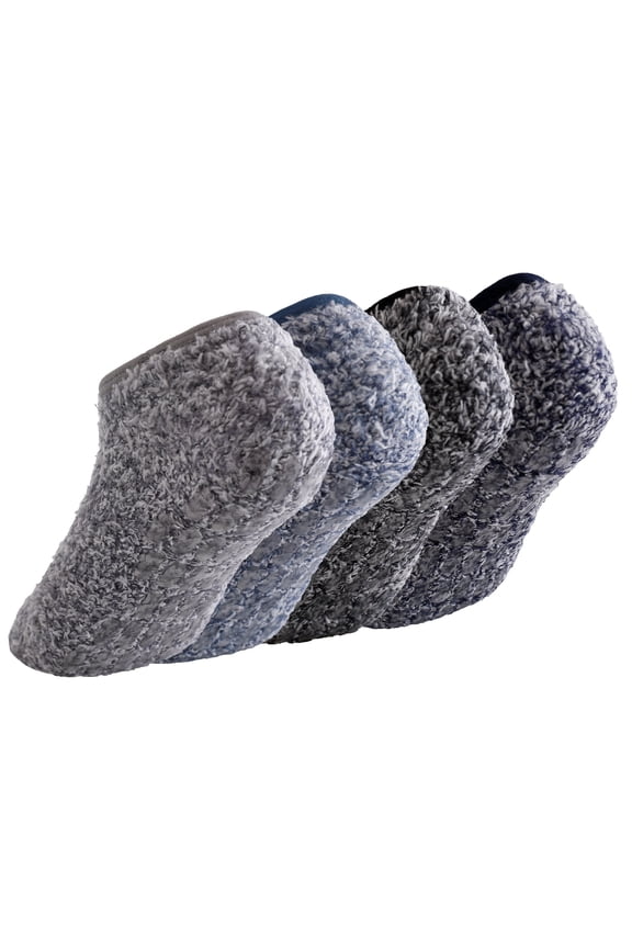 Womens Fuzzy Socks Cozy Fluffy Winter Warm Slipper Socks Microfiber Soft Home Sleeping Socks with Non Slip Grips