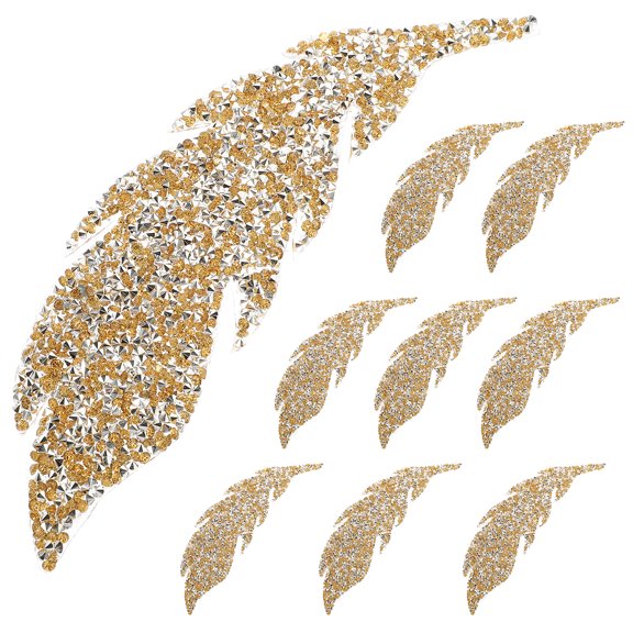 4 Pairs DIY Patchwork Leaf Patches Coat Patches Miss 18.5X5cm Yellow