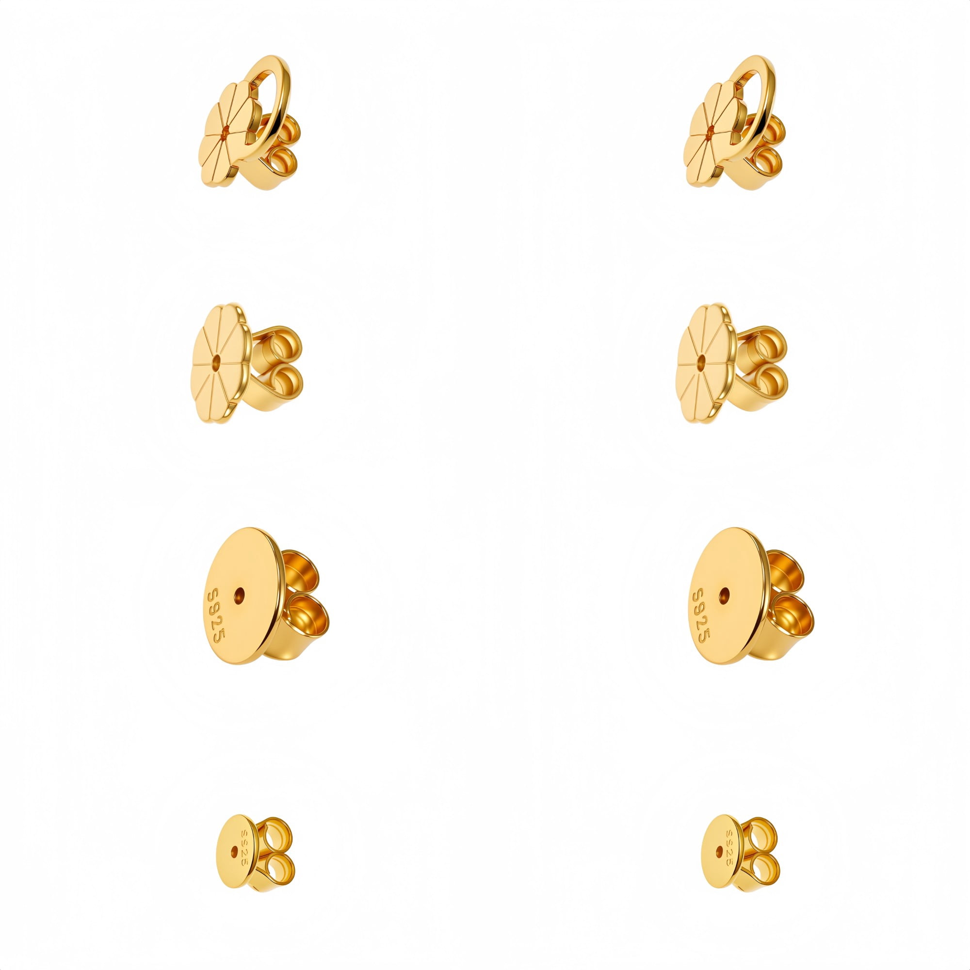 Heavy Earring Rip 4 Pairs Earring Backs for Heavy Earrings, 14K Gold Plated Earring ...
