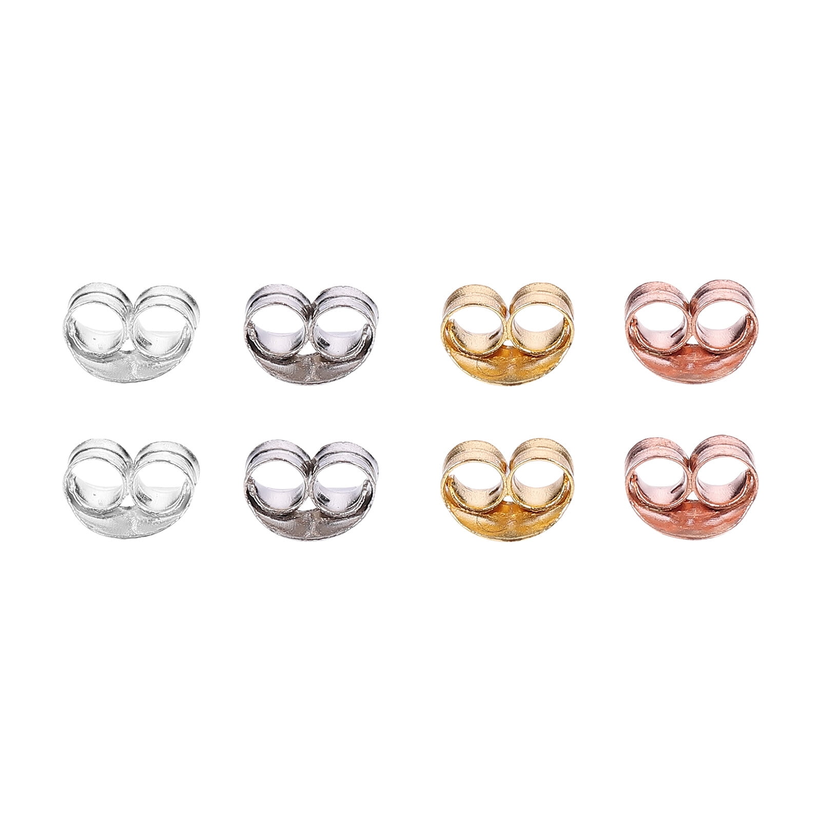 4 Pairs Earring Studs Backs Screw Hypoallergenic Earring Backings Replacement