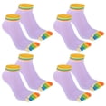 thumbnail image 1 of 4 Pairs Full Finger Toe Socks Men Women Non Slip Sticky Five Toe Socks for Sport Daily Fit Mutlicolor Light Purple, 1 of 7