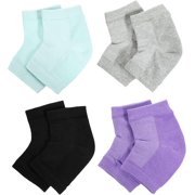4 Pairs Gel Heel Socks High Heel Protectors Silicone Gel Moisturizing Socks Silicone Socks Foot Softening Socks Moisturizing Heel Socks Heel Protective Socks Heel Repair Socks Spa