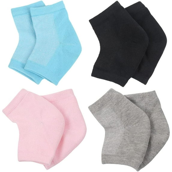 4 Pairs Gel Moisturizing Socks Footies Socks for Women Ladies Socks Breathable Socks Spa Sock Aloe Socks Low Cut Socks Women Moisturizer Socks Cracked Heel Protective Socks Lining