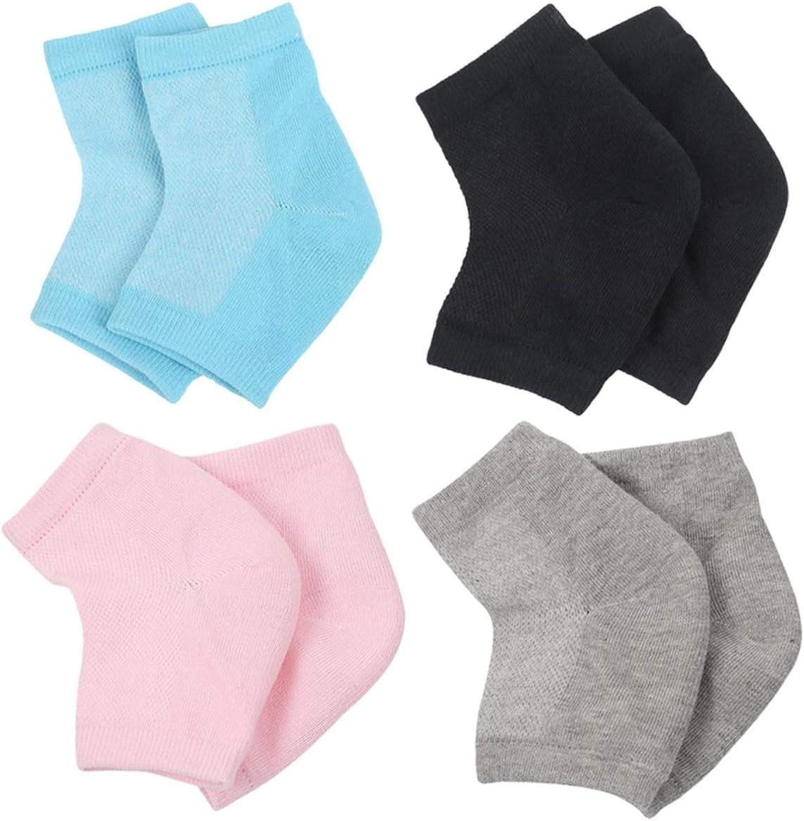 4 Pairs Gel Moisturizing Socks Footies Socks for Women Ladies Socks