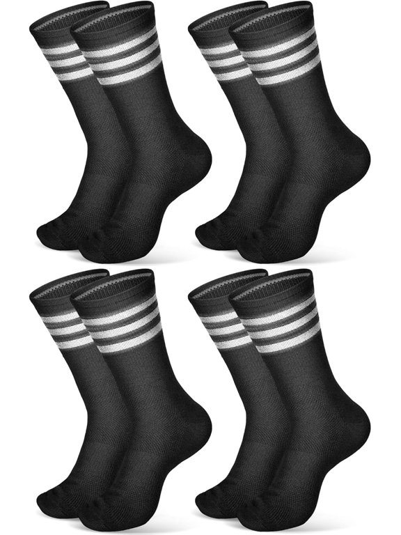 4 Pairs Glow in Dark Reflective Socks Cycling