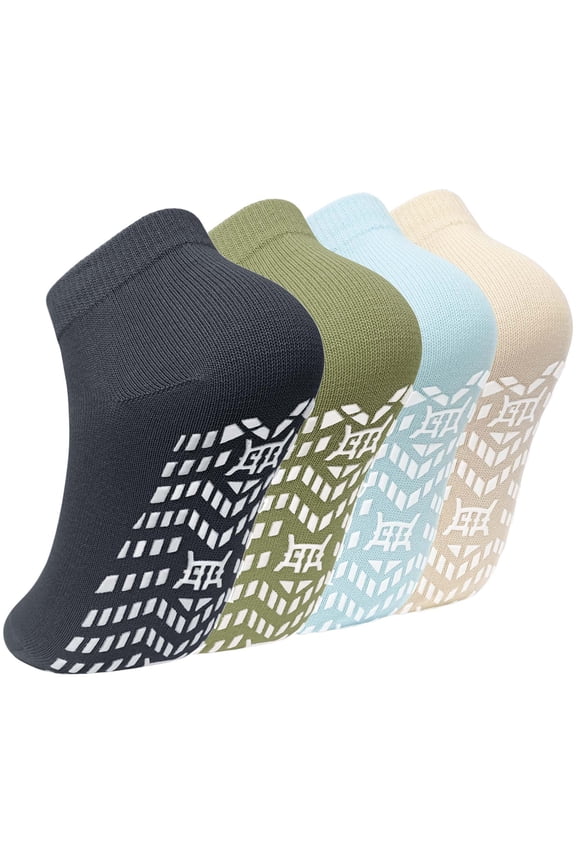 4 Pairs Grip Pilates Socks for Women, AMITOFO Non-slip Yoga Athletic Socks for Barre Ballet Barefoot Workout Hospital