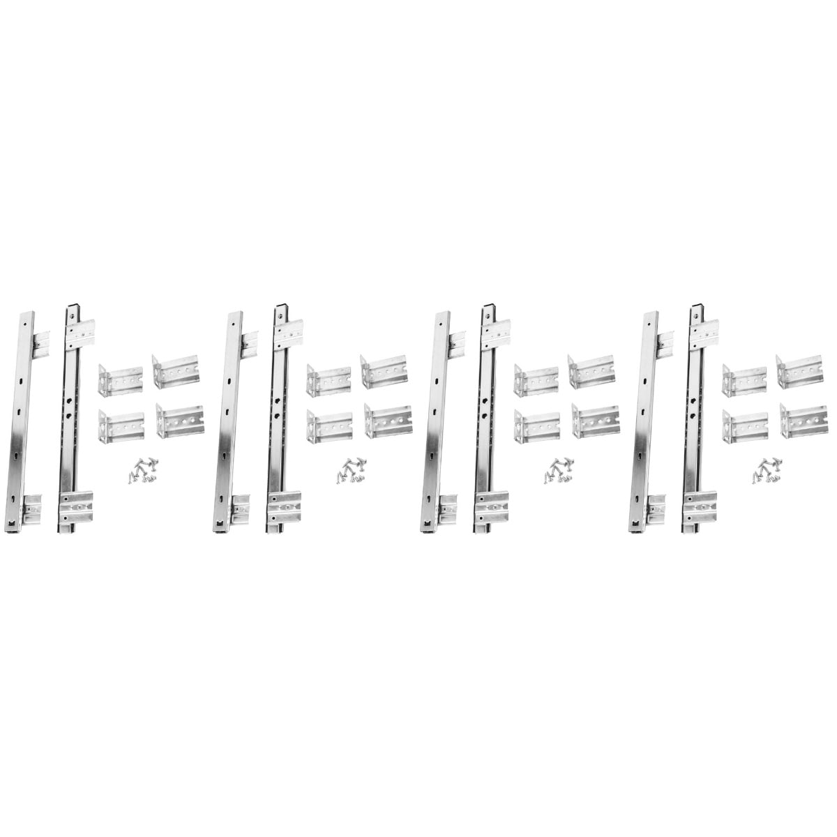 4 Pairs Guide Track Slideway Drawer Slide Sliding Door with Track