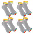 thumbnail image 1 of 4 Pairs Half Finger Toe Socks Men Women Non Slip Sticky Five Finger Socks for Yoga Daily Fit Mutlicolor Light Gray, 1 of 7