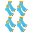 thumbnail image 1 of 4 Pairs Half Finger Toe Socks Men Women Non Slip Sticky Five Finger Socks for Yoga Daily Fit Mutlicolor Sky Blue, 1 of 7