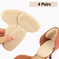 thumbnail image 1 of 4 Pairs Heel Grips Liner Cushions Inserts for Loose Shoes, Heel Pads Snugs for Shoe Too Big Men Women, Filler Improved Shoe Fit and Comfort, Stop Heel Slip and Blister, 1 of 5