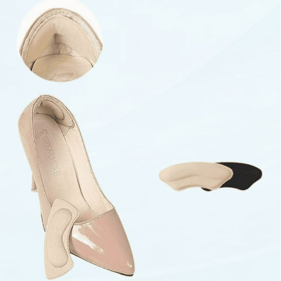 (4 Pairs) Heel Grips for Womens Shoes, Heel Liners Cushion Pads, Heel Grips Liner Cushions Inserts for Loose Shoes, Back of Heel Protectors Cushions