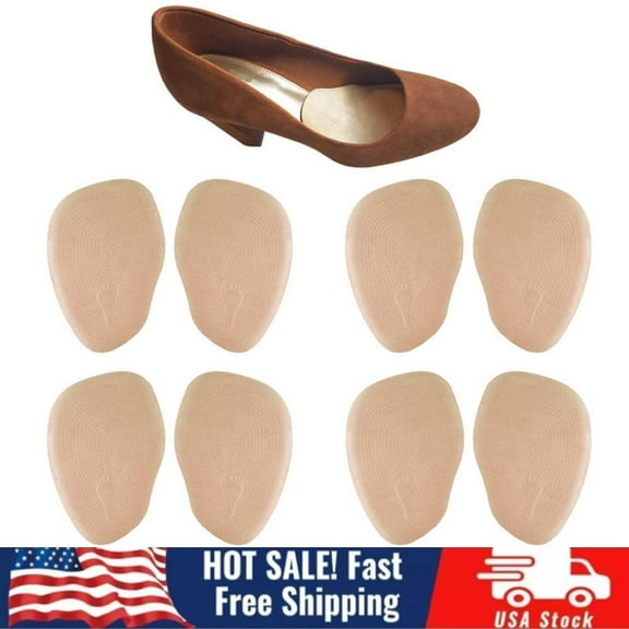 4 Pairs High Heel Cushion Inserts Pads Forefoot Metatarsal Anti Slip Shoe Insole