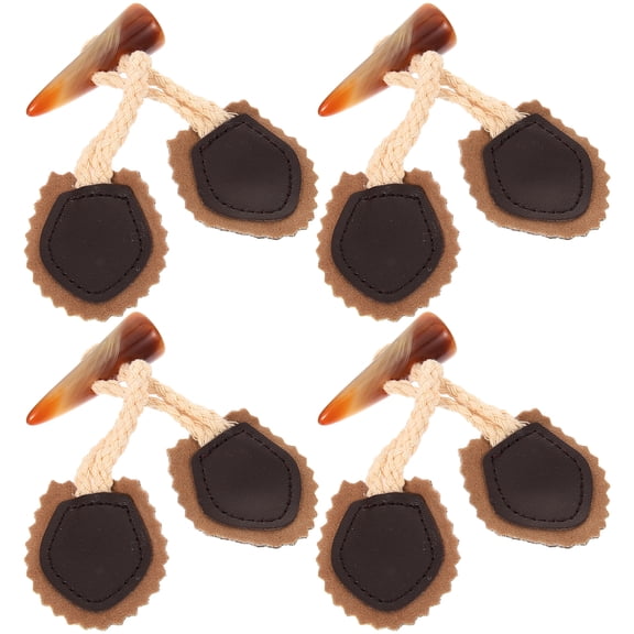 4 Pairs Horn Button Coats Coat Replacement Buttons Coat Closure Buttons Toggle Buttons Overcoat Buttons Clothing Buttons
