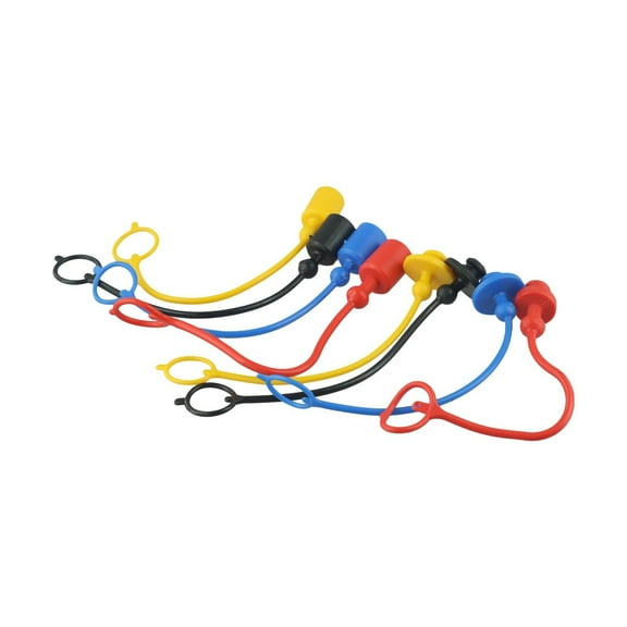 4 Pairs Hydraulic Quick Coupler Male Dust Cap Female Cover Pvc Rubber Protection For Parker6600 Aeroquip5600