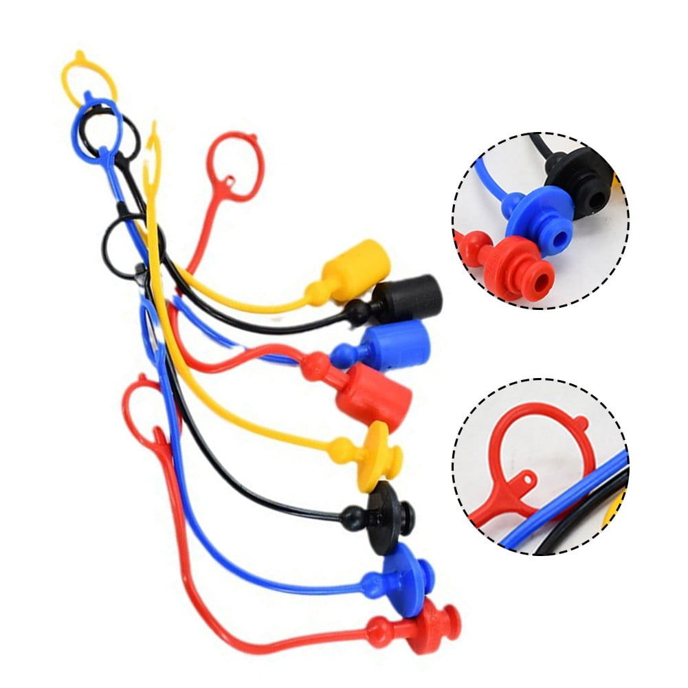 4 Pairs Hydraulic Quick Coupler Male Dust Cap and Female Plug Cover PVC Rubber