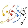 4 Pairs Hydraulic Quick Coupler Male Dust Cap and Female Plug Cover PVC