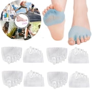 4 Pairs Silicone Toe Separators for Women, Bunion Corrector Breathable and Soft, Toe Separators for Women and Men 4 Pairs*Transparent