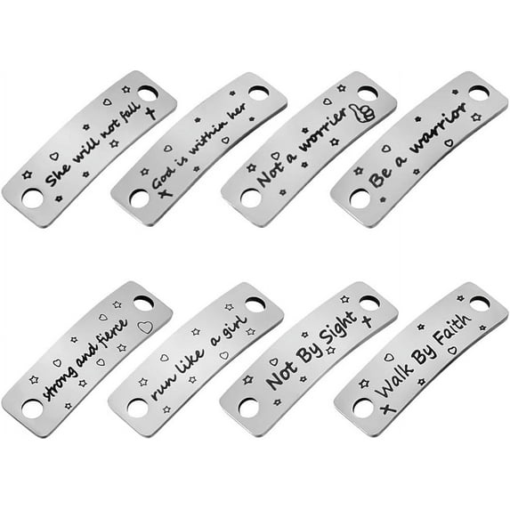 4 Pairs Inspirational Shoelace Tags Gift