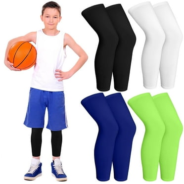 4 Pairs Kids Long Compression Leg Sleeves and Compression Arm Sleeves ...