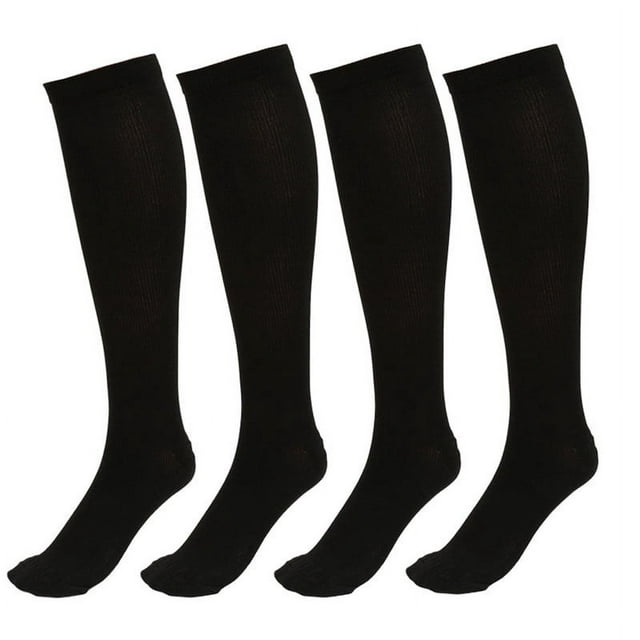 4 Pairs Knee High Graduated Compression Socks for Men & Women - BEST ...