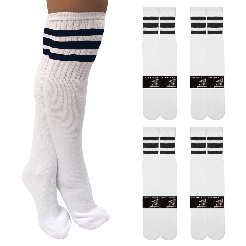 『TEN STRIPE S/S WHITE M』 AWS/American Made Tennis Crew Socks for Women Cotton White