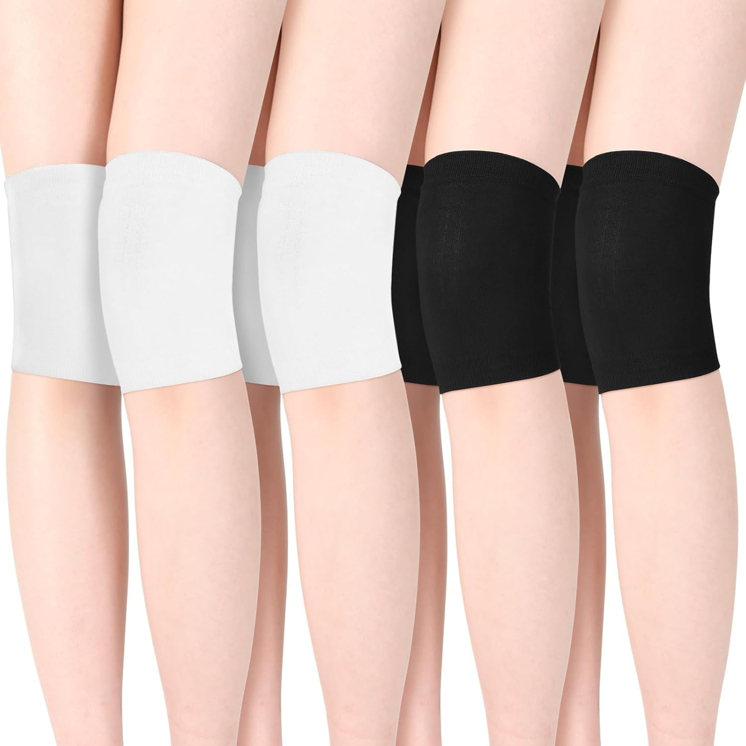 4 Pairs Knee Warmers for Women Men Knee Braces Liner Sleeve Supports