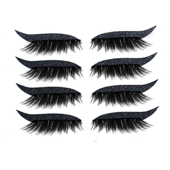 4 Pairs Of Lazy Eye Shadow Eyelash Stickers Flash Eye Shadow Stickers With Eyelashes Easy To Apply Eye Shadow And Eyelashes Together Without Glue PestaƱas postizas - False Lashes