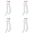 thumbnail image 1 of 4 Pairs Little Girl's Knee High Socks Over Calf Kids Overknee Stockings Bow Style, 1 of 7