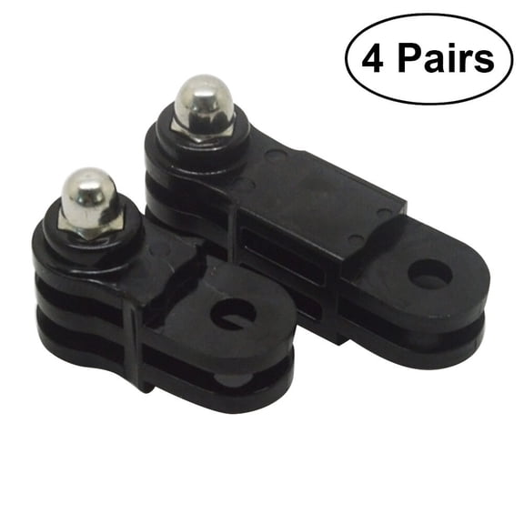 4 Pairs Long and Short Adjust Arm Straight Joints Mount Same Direction Straight Joints Mount for /SJ/YI Sports Camera (Black)
