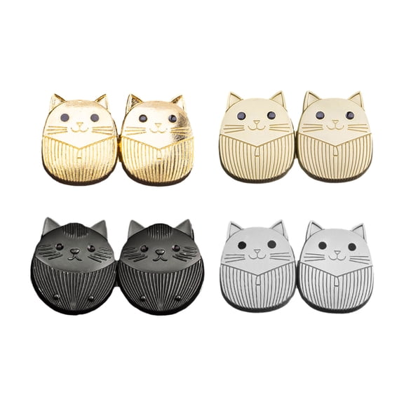 4 Pairs Lovely Cats Button Pins Jeans Waist Tightener Removable Trouser Button Pin Waist Buckle Jeans Button Pins