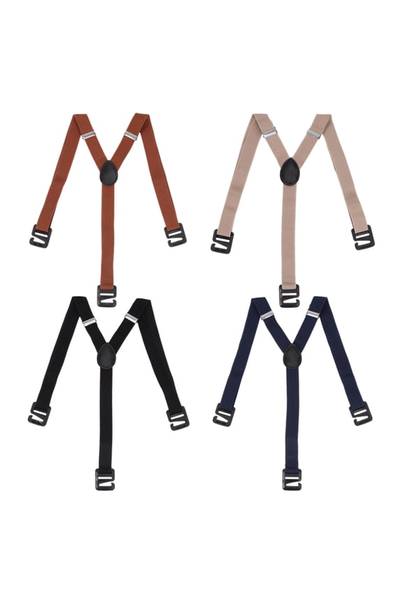 4 Pairs Men Invisible Suspenders, Adjustable Y-Back Hidden Elastic Suspender Straps, Comfortable Under Clothing Trouser Braces for Daily Work Casual Wear
