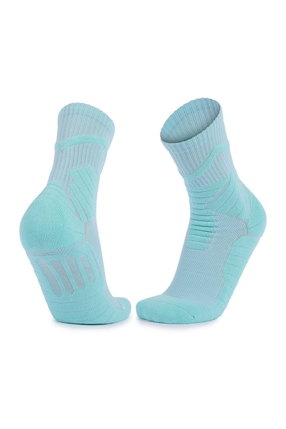 4 Pairs Mens Athletic Socks High Support Non Slip Running Socks for Marathon Training Gym Workouts Breathable Moisture Control Fabric Free Size