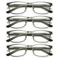 thumbnail image 1 of 4 Pairs Mens Metal Frame Spring Hinge Blue Light Blocking Reading Glasses Readers +3.50, 1 of 6